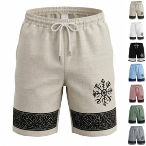 Mens Loose-Fit Breathable Printed Beach & Resort Shorts