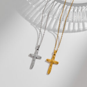 Stainless Steel Crucifix Crucifixion Pendant Necklace