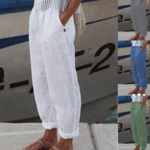 Women's Trousers With Pockets Temperament Commuter Casual Straight Pants